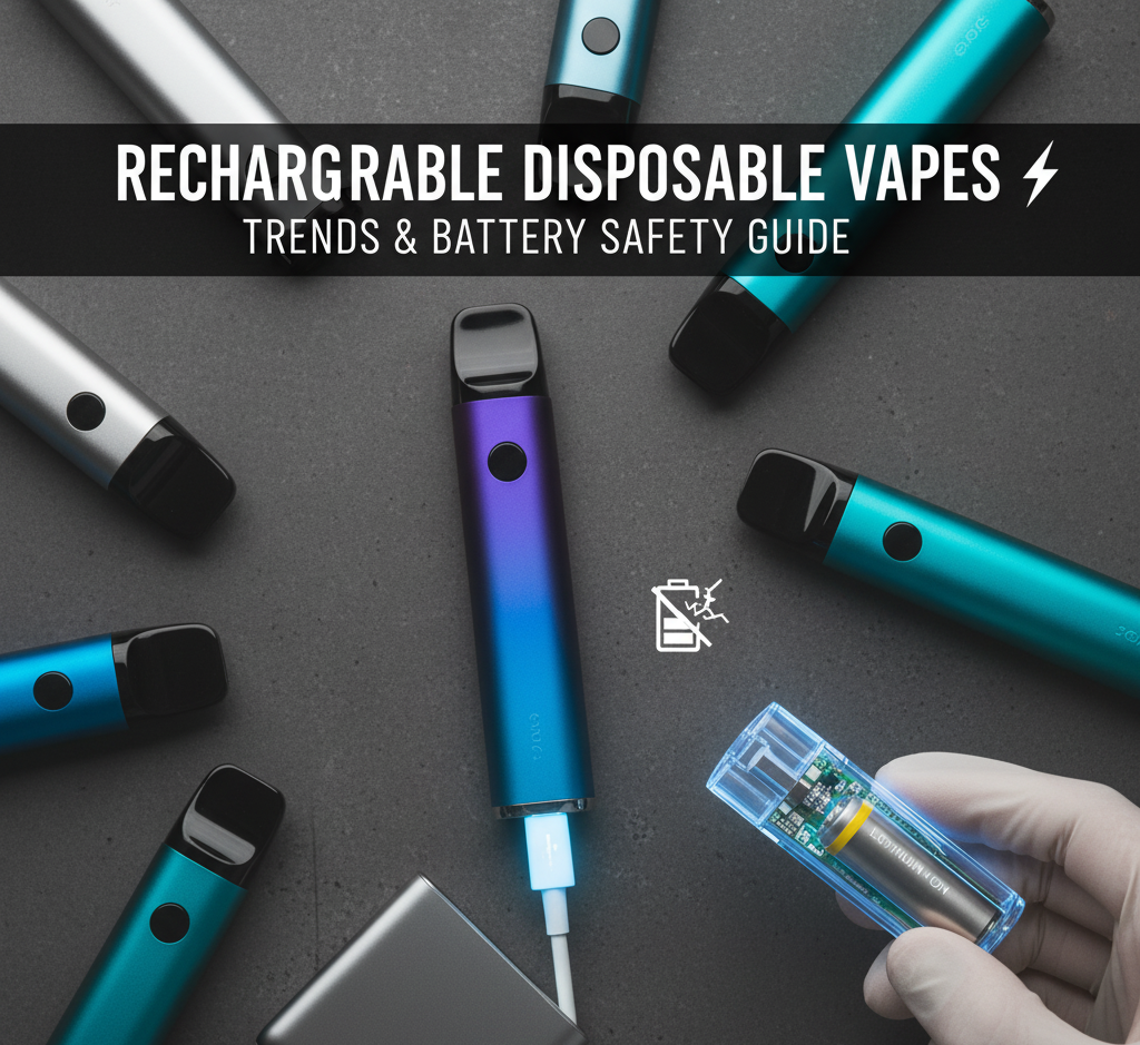 Rechargeable Disposable Vapes: Trends & Battery Safety Guide - Vape Vape Cloud Rechargeable Disposable Vapes: Trends & Battery Safety Guide - Vape Vape Cloud