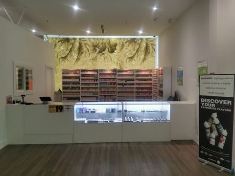 Interior of the Vape Cloud vape store in Chelmsford, ON