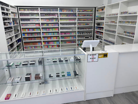 Interior of the Vape Cloud vape store in Delhi, ON