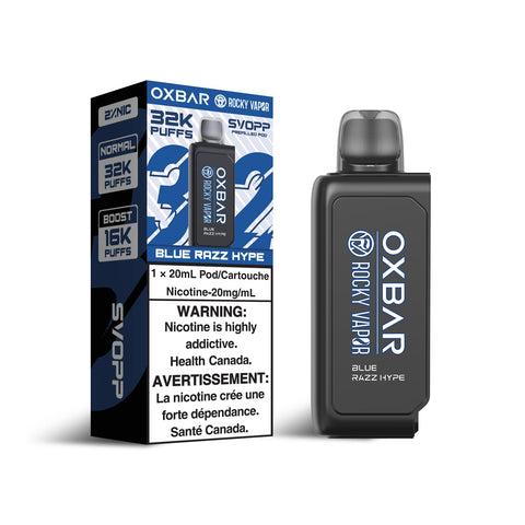 OxBar X Rocky Vapor - Svopp 32k | Vape Cloud Canada Nimbus Distro 20mg ON Tax / Blue Razz Hype 33.99 Vape Cloud