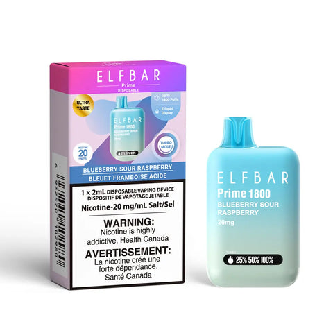 ELF Bar Prime 1800 Disposable Vape | Vape Cloud Canada Smoke Arsenal Blueberry Sour Raspberry 15.99 Vape Cloud