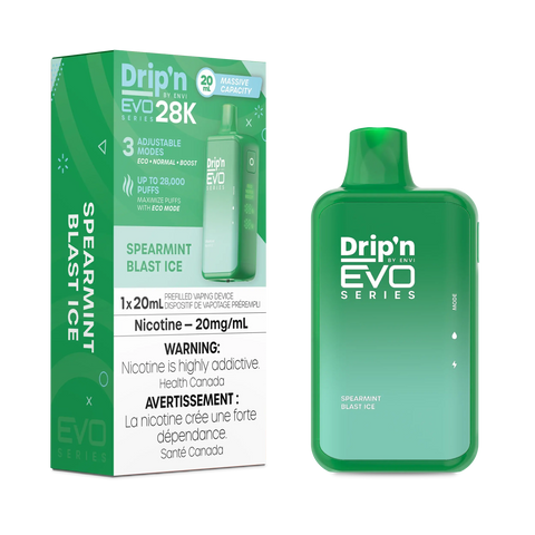 Drip'n EVO 28K | Vape Cloud Canada Pacific Smoke 20mg ON Tax / Spearmint Blast Ice 41.99 Vape Cloud