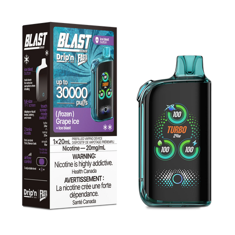 Drip'n by Envi Fasta Blast 30k | Vape Cloud Canada Pacific Smoke 20mg ON Tax / Grape Ice 41.99 Vape Cloud