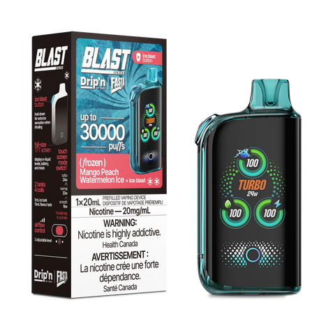 Drip'n by Envi Fasta Blast 30k | Vape Cloud Canada Pacific Smoke 20mg ON Tax / Mango Peach Watermelon Ice 41.99 Vape Cloud