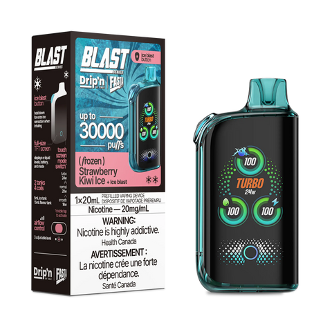Drip'n by Envi Fasta Blast 30k | Vape Cloud Canada Pacific Smoke 20mg ON Tax / Strawberry Kiwi Ice 41.99 Vape Cloud