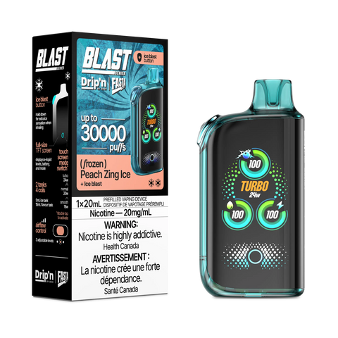 Drip'n by Envi Fasta Blast 30k | Vape Cloud Canada Pacific Smoke 20mg ON Tax / Peach Zing Ice 41.99 Vape Cloud