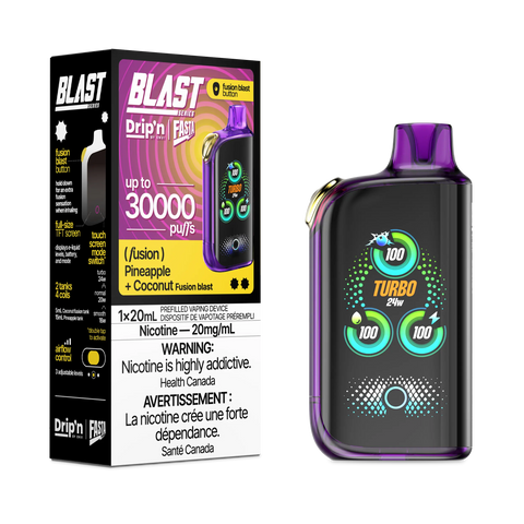Drip'n by Envi Fasta Blast 30k | Vape Cloud Canada Pacific Smoke 20mg ON Tax / Pineapple + Coconut 41.99 Vape Cloud