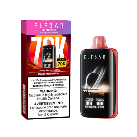 Elf Bar MoonNight 70k | Vape Cloud Canada Smoke Arsenal 20mg ON Tax / Cherry Watermelon 38.99 Vape Cloud