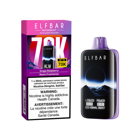 Elf Bar MoonNight 70k | Vape Cloud Canada Smoke Arsenal 20mg ON Tax / Grape Raspberry 38.99 Vape Cloud