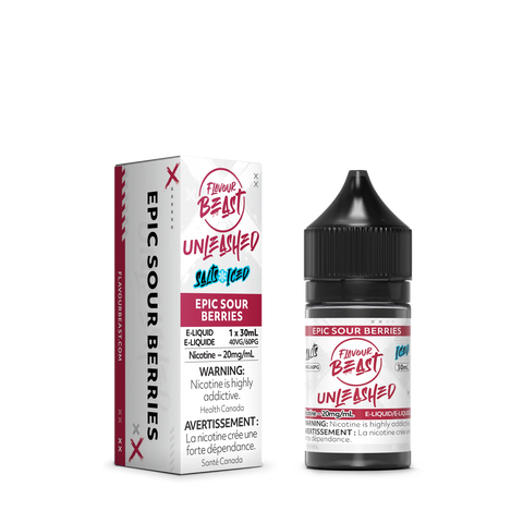 Flavour Beast Unleashed Sippin Nic Salt 30ml Pacific Smoke 30ml / 20mg ON Tax / Epic Sour Berries Iced 33.99 Vape Cloud