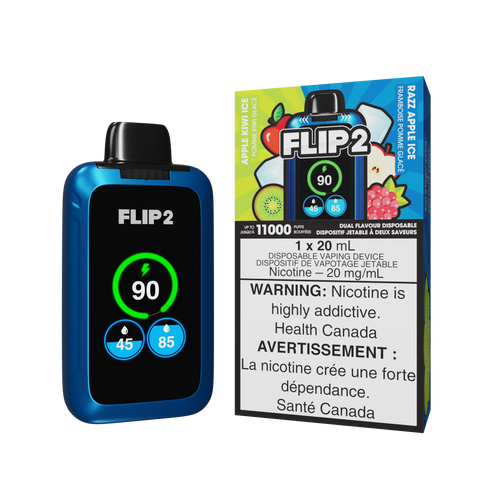 Flip 2 Dual Flavor Disposable | Vape Cloud Canada Valor 20mg ON Tax / Apple Kiwi Ice / Razz Apple Ice 39.50 Vape Cloud
