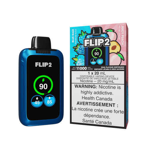 Flip 2 Dual Flavor Disposable | Vape Cloud Canada Valor 20mg ON Tax / Blue Razz / Juicy Peach 39.50 Vape Cloud