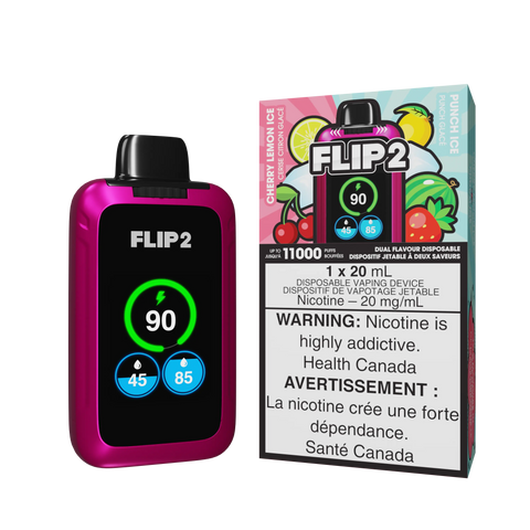 Flip 2 Dual Flavor Disposable | Vape Cloud Canada Valor 20mg ON Tax / Cherry Lemon Ice / Punch Ice 39.50 Vape Cloud
