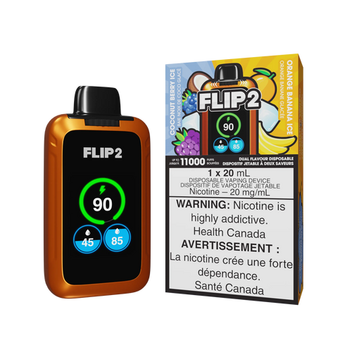 Flip 2 Dual Flavor Disposable | Vape Cloud Canada Valor 20mg ON Tax / Coconut Berry Ice / Orange Banana Ic 39.50 Vape Cloud