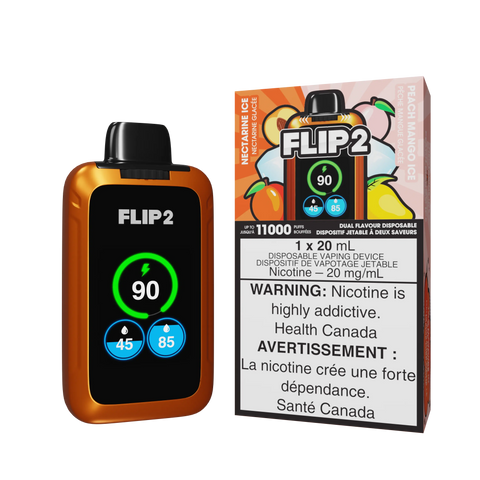 Flip 2 Dual Flavor Disposable | Vape Cloud Canada Valor 20mg ON Tax / Nectarine Ice / Peach Mango Ice 39.50 Vape Cloud