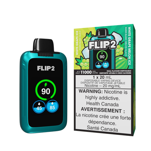 Flip 2 Dual Flavor Disposable | Vape Cloud Canada Valor 20mg ON Tax / White Grape Ice / White Grape Melon 39.50 Vape Cloud