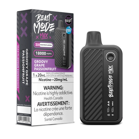 Flavour Beast - Beast Mode Max 18k | Vape Cloud Canada Pacific Smoke 20mg ON Tax / Groovy Grape Passionfruit Iced 41.99 Vape Cloud