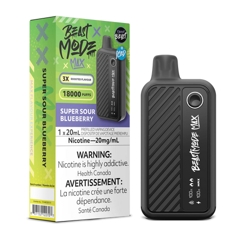 Flavour Beast - Beast Mode Max 18k | Vape Cloud Canada Pacific Smoke 20mg ON Tax / Super Sour Blueberry Iced 41.99 Vape Cloud