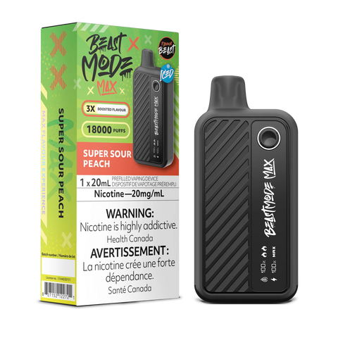 Flavour Beast - Beast Mode Max 18k | Vape Cloud Canada Pacific Smoke 20mg ON Tax / Super Sour Peach Iced 41.99 Vape Cloud