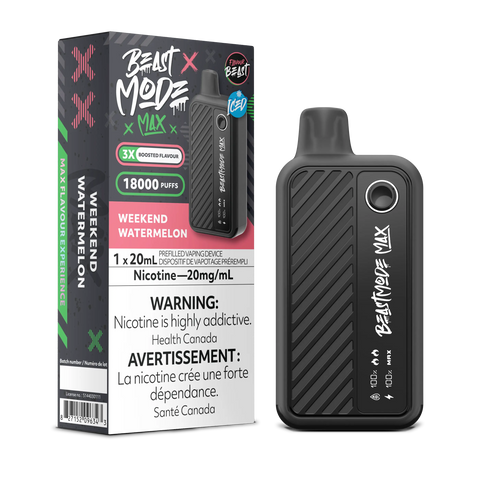 Flavour Beast - Beast Mode Max 18k | Vape Cloud Canada Pacific Smoke 20mg ON Tax / Weekend Watermelon Iced 41.99 Vape Cloud