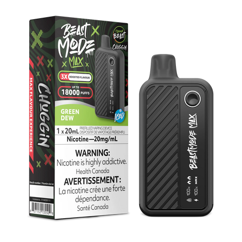 Flavour Beast - Beast Mode Max 18k | Vape Cloud Canada Pacific Smoke 20mg ON Tax / Chuggin' Green Dew Iced 41.99 Vape Cloud