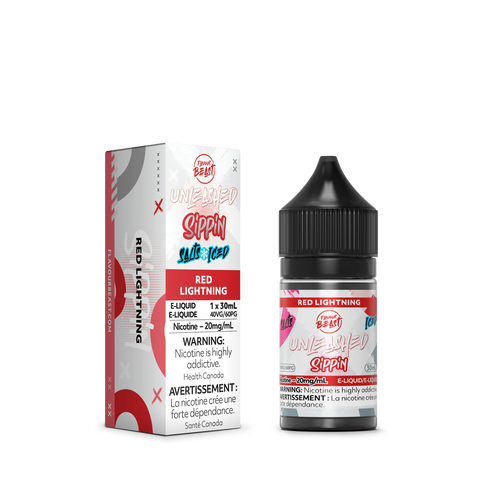Flavour Beast Unleashed Sippin Nic Salt 30ml Pacific Smoke 30ml / 12mg ON Tax / Red Lighting Iced 33.99 Vape Cloud