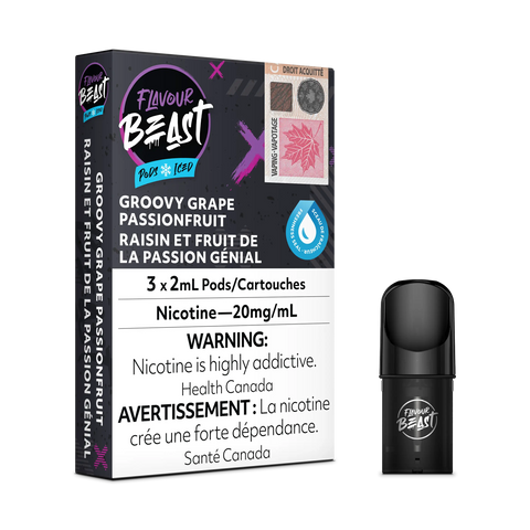 Flavour Beast S Pods *ONLINE ONLY CLEARANCE* Pacific Smoke 20mg / Groovy Grape Passionfruit 11.99 Vape Cloud