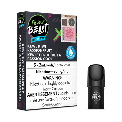 Flavour Beast S Pods *ONLINE ONLY CLEARANCE* Pacific Smoke 20mg / Kewl Kiwi Passionfruit 11.99 Vape Cloud