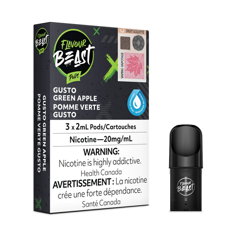 Flavour Beast S Pods *ONLINE ONLY CLEARANCE* Pacific Smoke 20mg / Gusto Green Apple 11.99 Vape Cloud