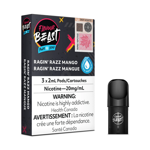 Flavour Beast S Pods *ONLINE ONLY CLEARANCE* Pacific Smoke 20mg / Ragin’ Razz Mango 11.99 Vape Cloud