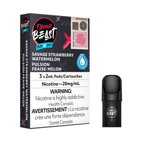Flavour Beast S Pods *ONLINE ONLY CLEARANCE* Pacific Smoke 20mg / Savage Strawberry Watermelon 11.99 Vape Cloud