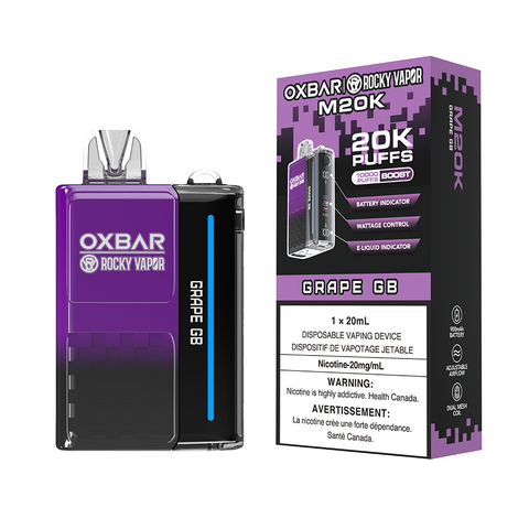 OxBar M20K | Vape Cloud Canada Nimbus Distro 20mg ON Tax / Grape GB 41.99 Vape Cloud