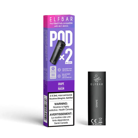 Elf Bar 4In1 Pod System | Vape Cloud Canada Smoke Arsenal 20mg ON Tax / Grape 14.99 Vape Cloud