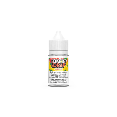 Bottle of Valor Lemon Drop Nic Salt e-liquid with grapefruit and lemon flavor, ideal for vaping.