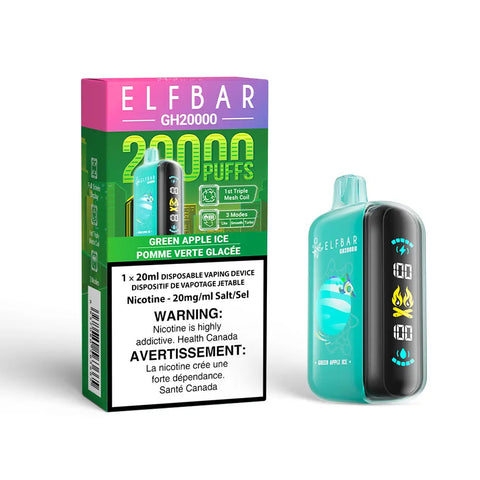 Elf Bar GH20K - Vape Cloud Canada Smoke Arsenal 20mg ON Tax / Green Apple Ice 39.99 Vape Cloud