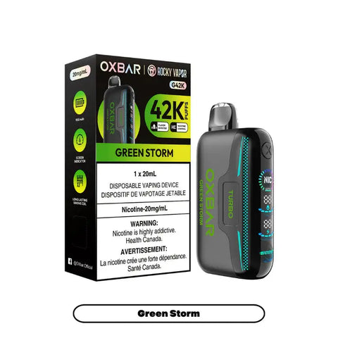 Rocky Vapor Oxbar G42K | Vape Cloud Canada Nimbus Distro 20mg-Green-Storm 41.99Β Vape Cloud