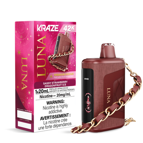 Kraze Luna Disposable | Vape Cloud Canada Pacific Smoke 20mg ON Tax / Sassy Strawberry Dragonfruit Ice 42.99 Vape Cloud