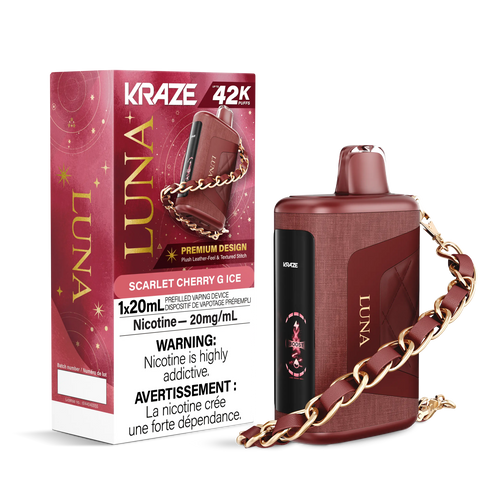 Kraze Luna Disposable | Vape Cloud Canada Pacific Smoke 20mg ON Tax / Scarlet Cherry G Ice 42.99 Vape Cloud