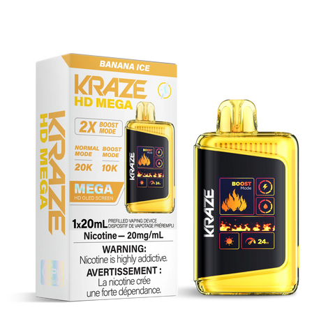 Kraze HD Mega 20k | Vape Cloud Canada Pacific Smoke 20mg ON Tax / Banana Ice 41.99 Vape Cloud