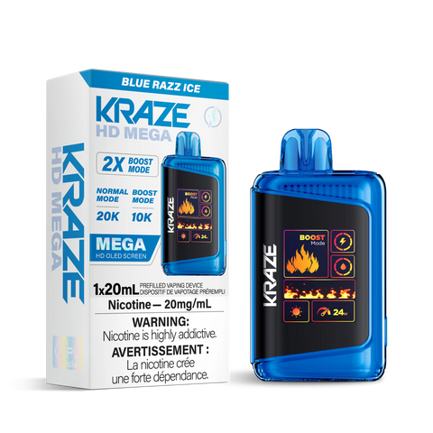 Kraze HD Mega 20k | Vape Cloud Canada Pacific Smoke 20mg ON Tax / Blue Razz Ice 41.99 Vape Cloud