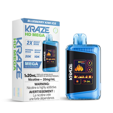 Kraze HD Mega 20k | Vape Cloud Canada Pacific Smoke 20mg ON Tax / Blueberry Kiwi Ice 41.99 Vape Cloud