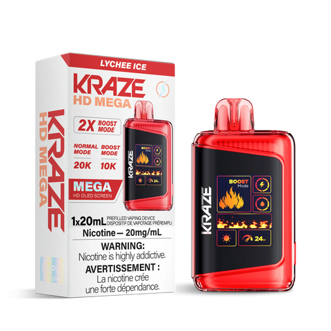 Kraze HD Mega 20k | Vape Cloud Canada Pacific Smoke 20mg ON Tax / Lychee Ice 41.99 Vape Cloud
