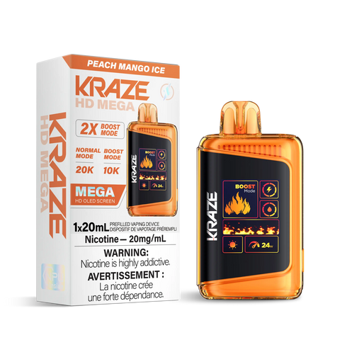 Kraze HD Mega 20k | Vape Cloud Canada Pacific Smoke 20mg ON Tax / Peach Mango Ice 41.99 Vape Cloud