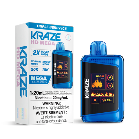 Kraze HD Mega 20k | Vape Cloud Canada Pacific Smoke 20mg ON Tax / Triple Berry Ice 41.99 Vape Cloud