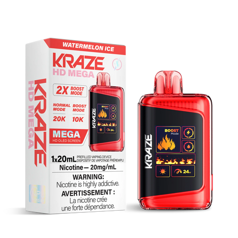 Kraze HD Mega 20k | Vape Cloud Canada Pacific Smoke 20mg ON Tax / Watermelon Ice 41.99 Vape Cloud