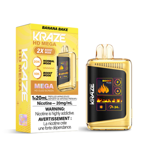 Kraze HD Mega 20k | Vape Cloud Canada Pacific Smoke 20mg ON Tax / Banana Bake 41.99 Vape Cloud