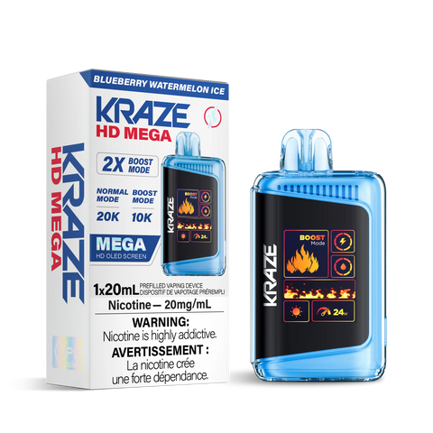 Kraze HD Mega 20k | Vape Cloud Canada Pacific Smoke 20mg ON Tax / Blueberry Watermelon Ice 41.99 Vape Cloud