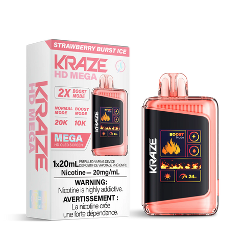 Kraze HD Mega 20k | Vape Cloud Canada Pacific Smoke 20mg ON Tax / Strawberry Burst Ice 41.99 Vape Cloud