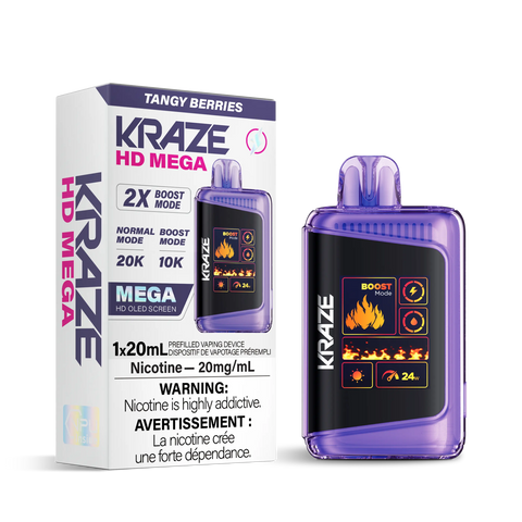 Kraze HD Mega 20k | Vape Cloud Canada Pacific Smoke 20mg ON Tax / Tangy Berries 41.99 Vape Cloud