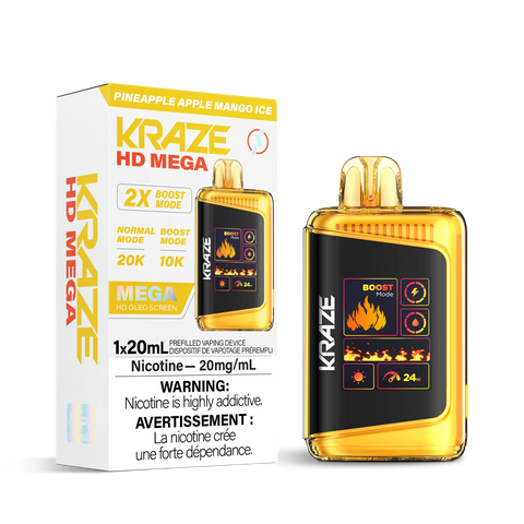 Kraze HD Mega 20k | Vape Cloud Canada Pacific Smoke 20mg ON Tax / Pineapple Apple Mango Ice 41.99 Vape Cloud